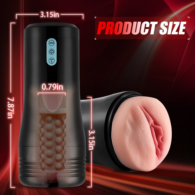 James - Classic 10 Tongue Licking 10 Vibrating Male Stroker Masturbation Cup - Tophatter Daily Deals