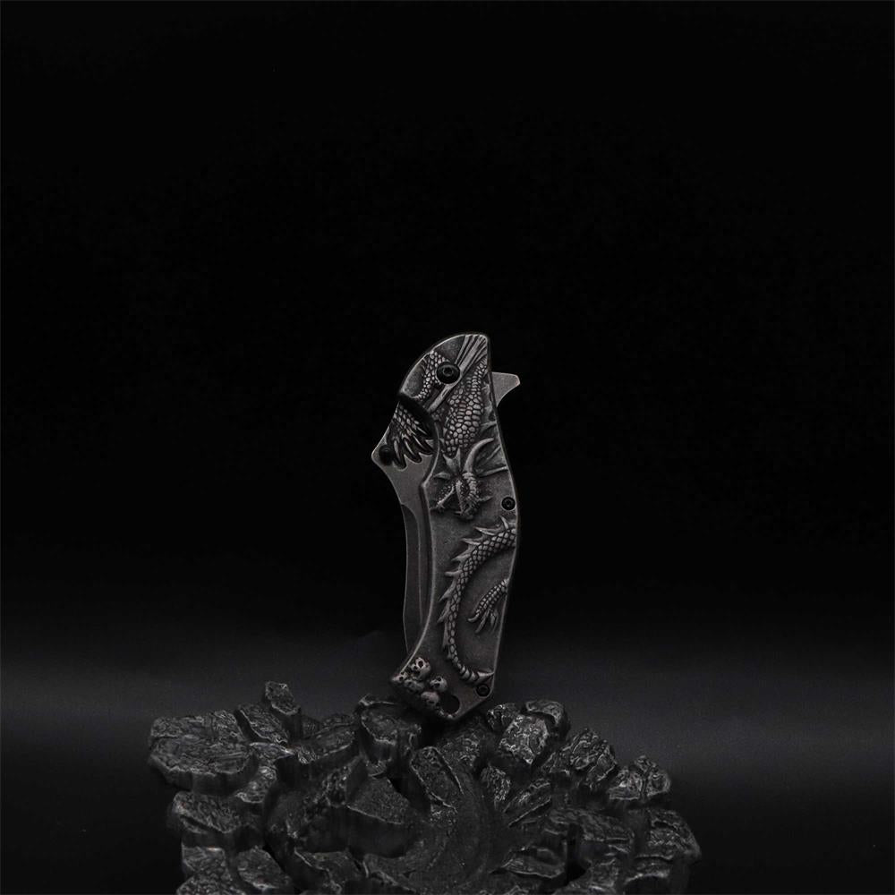 Evil Dragon Relief Folding Knife - Tophatter Daily Deals