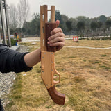 Assembled M37 Shotgun Rubber Band Wooden Replica Gun - Tophatter Daily Deals