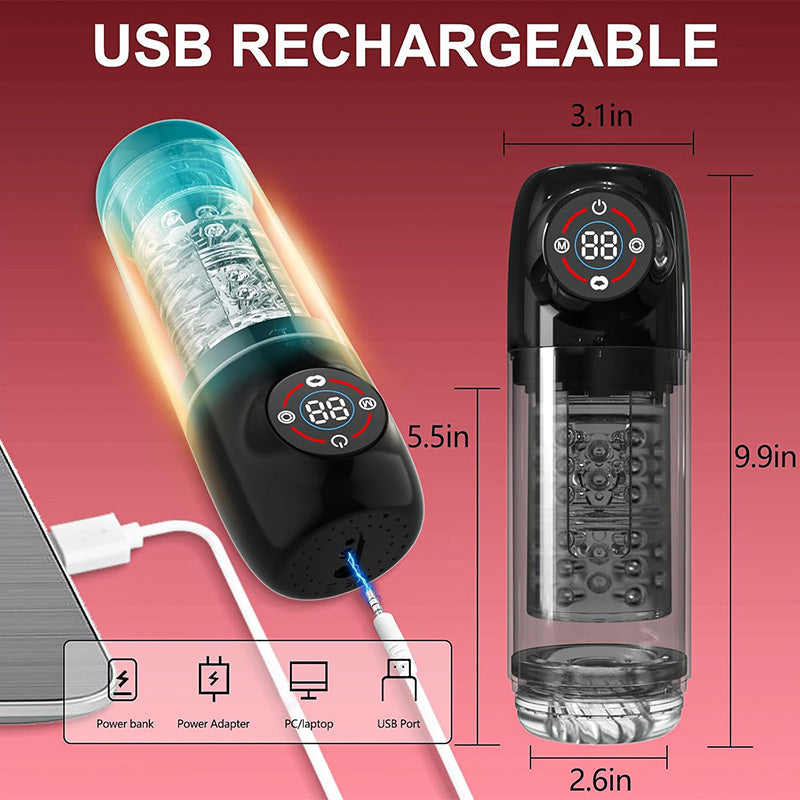 Poseidon - 7 Sucking Rotating Licking Male Stroker Bath Masturbator Masturbation Cup - Tophatter Daily Deals