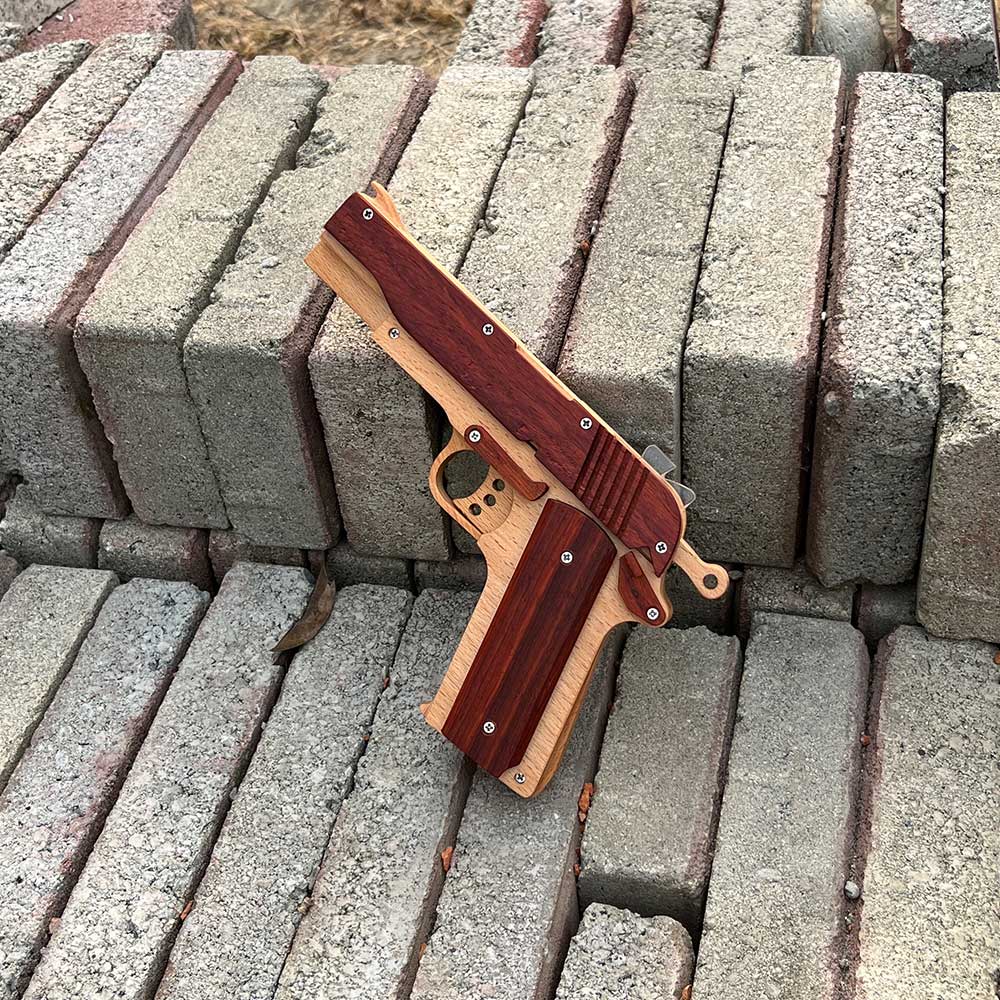 M1911 Wooden Rubber Band Gun Model - Tophatter Daily Deals