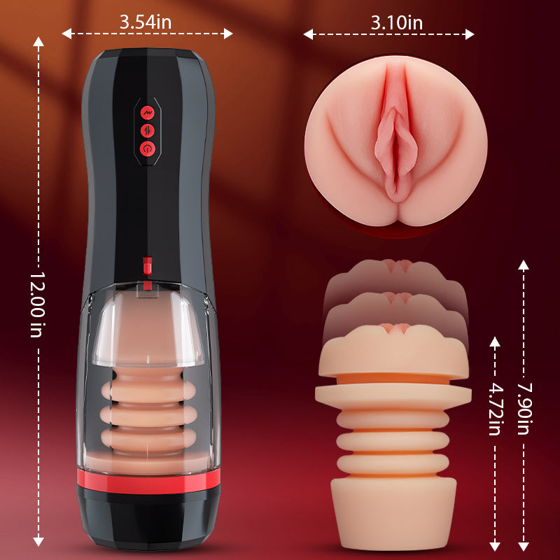 ROKA - Lifelike Vaginal Entrance Thrusting Vibrating Vocal Masturbator Stroker Masturbation Cup - Tophatter Daily Deals