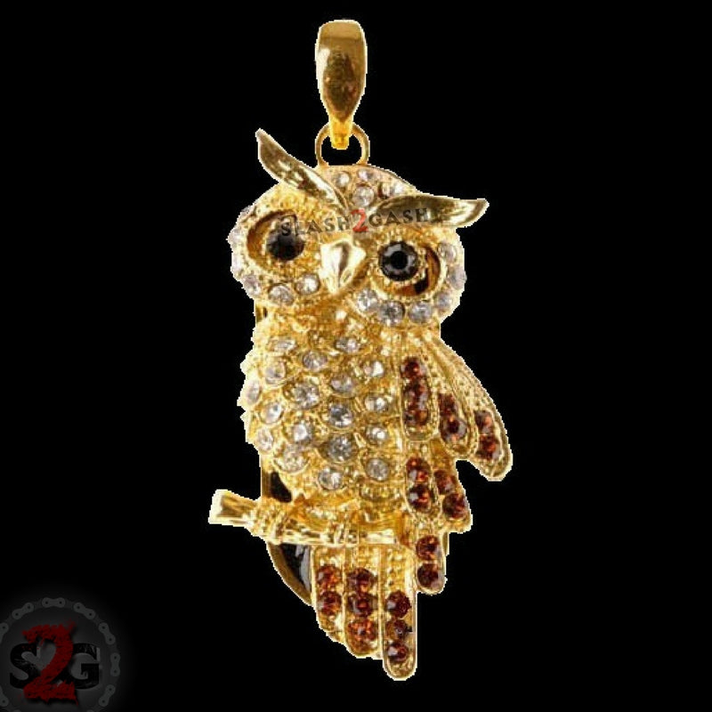 Crystal Diamond Owl Necklace USB Flash Drive 2.0 Pendant Charm 16 GB USB Flash Drive - Tophatter Daily Deals