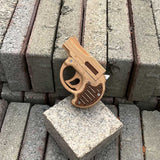 Mini Revolver Assembled Solid Wood Rubber Band Gun - Tophatter Daily Deals