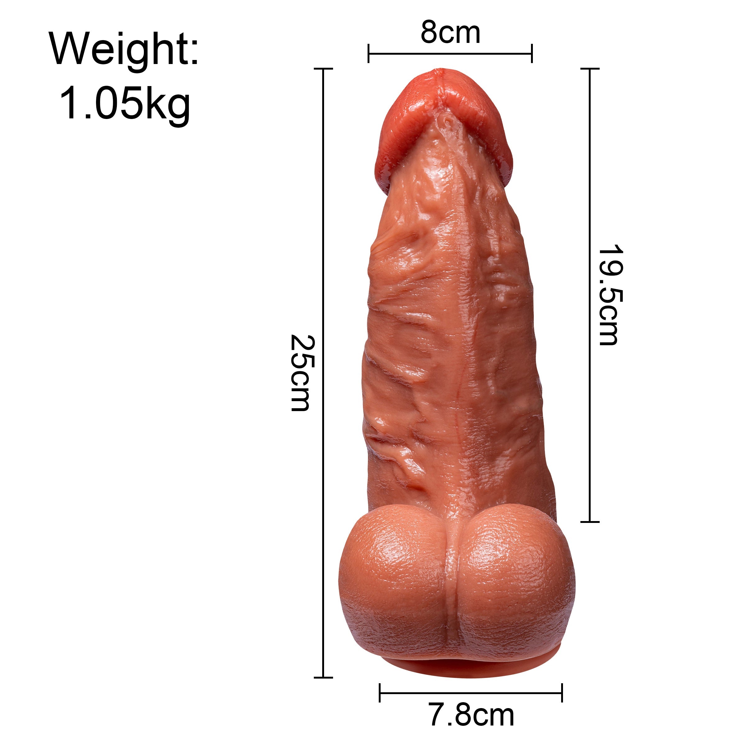 Acmejoy - Giant Big Skin Like Silicone Dildos with Strong Suction Cup 9.84 in Dildos - Tophatter Daily Deals