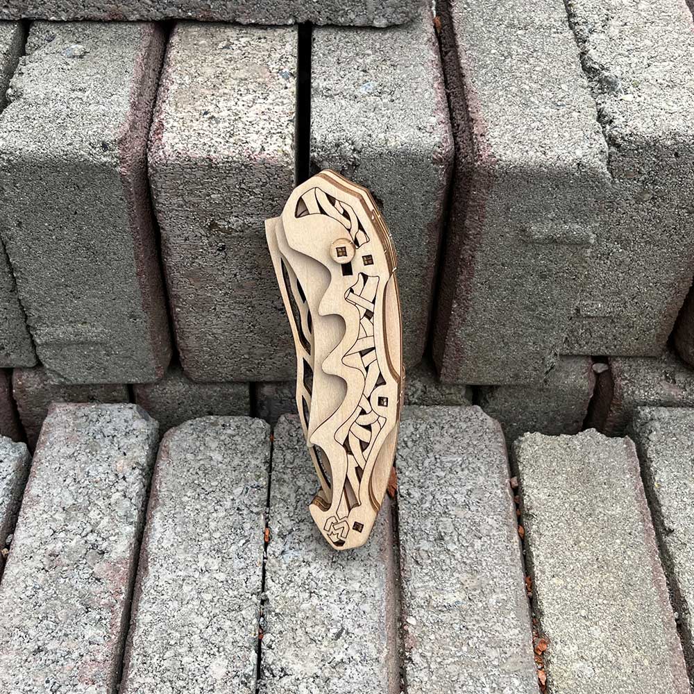 3D Folding Knife Puzzle Wooden Model Kit - Tophatter Daily Deals