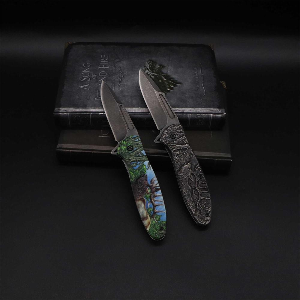 Male Deer Folding Knife Portable Camping Tool - Tophatter Daily Deals