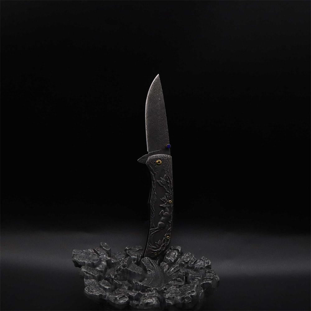 3D Sculpture Reindeer Folding Knife - Tophatter Daily Deals