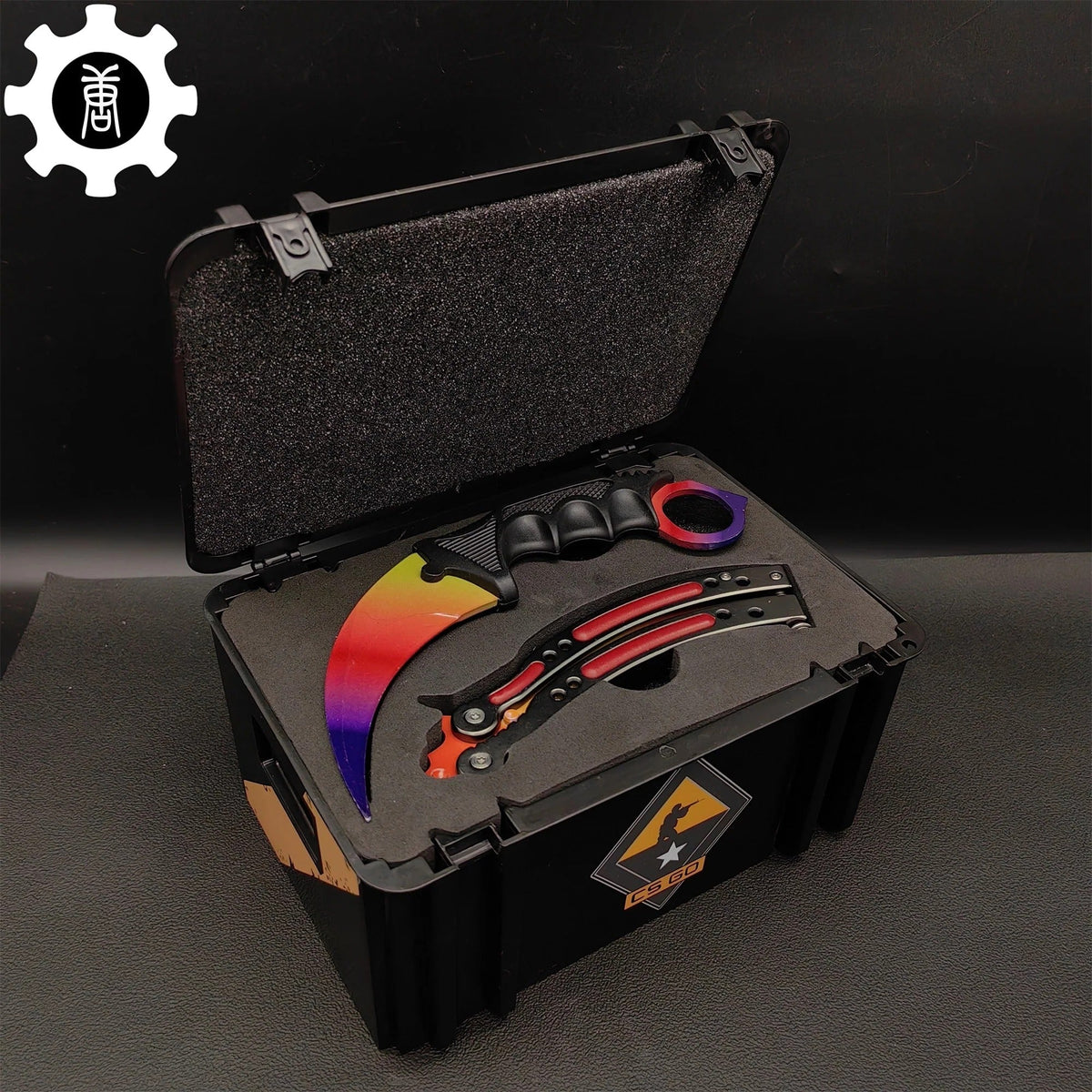 Black Gamma Weapon Case Blunt Blade Karambit & Balisong Gift Box Fade - Tophatter Daily Deals
