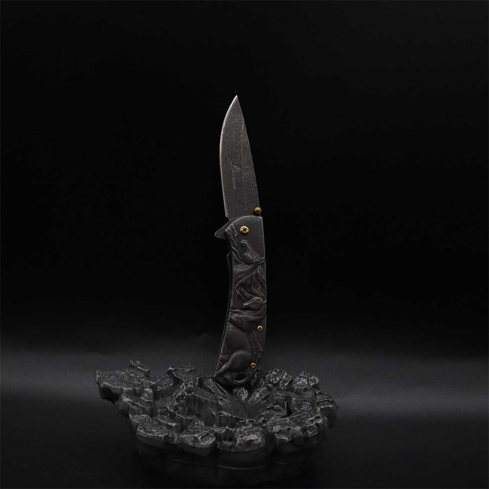 3D Horse Sculpture Folding Knife - Tophatter Daily Deals