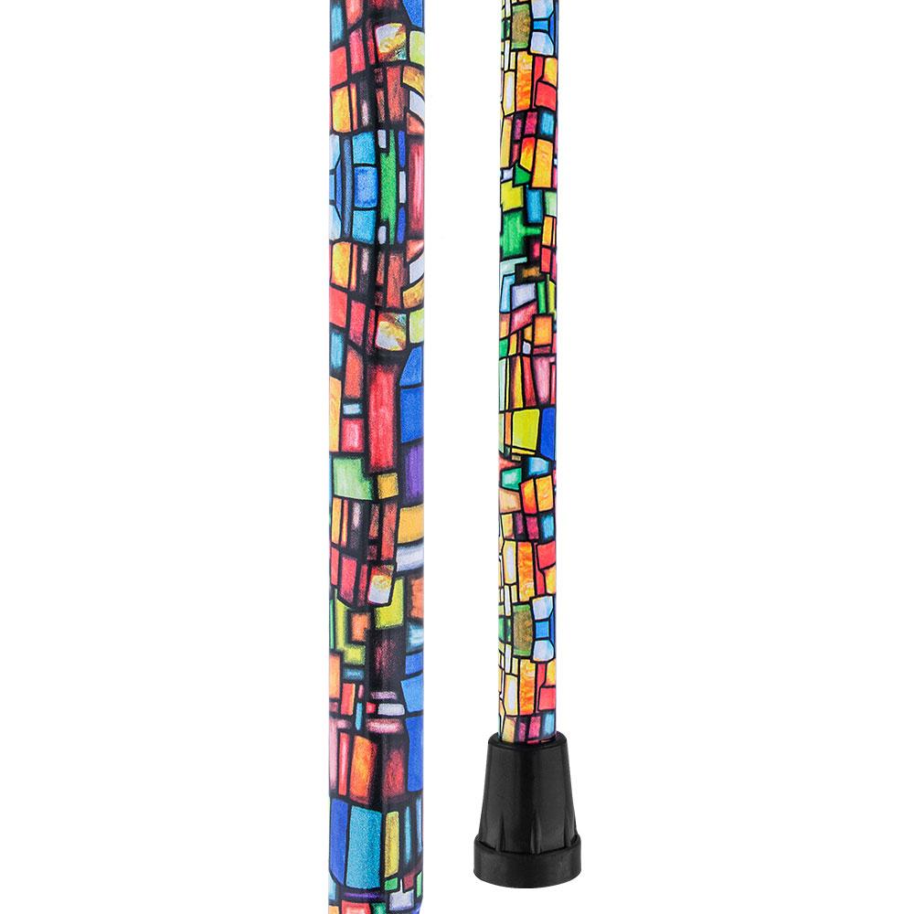 HD Pattern Designer Cane - Matching Handle & Shaft - Durable Adjustable Aluminum - Tophatter Daily Deals