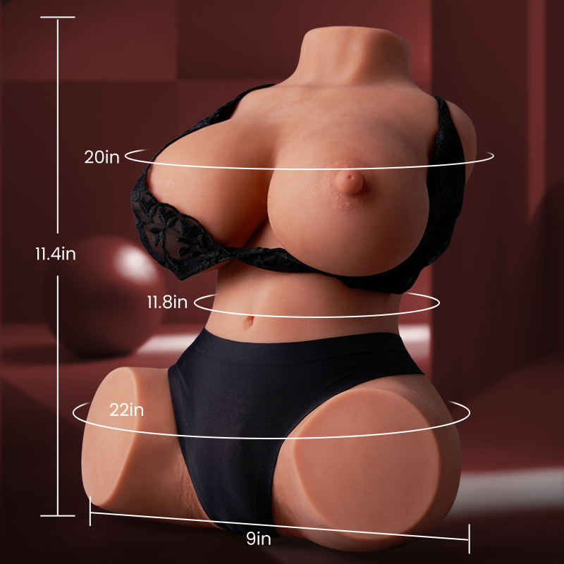 Sasha Acmejoy - 7.26 lbs Big Breasts and Big Meat Fixed Brown Masturbator Sex Torso Masturbators - Tophatter Daily Deals