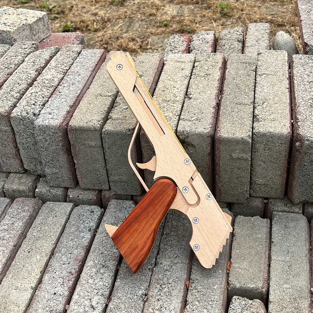 Wooden Assembled Flying Eagle Solid Wood Pistol - Tophatter Daily Deals