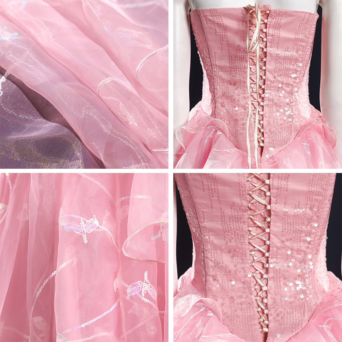 Wicked (2024) Glinda Cosplay Costume Costume - Tophatter Daily Deals