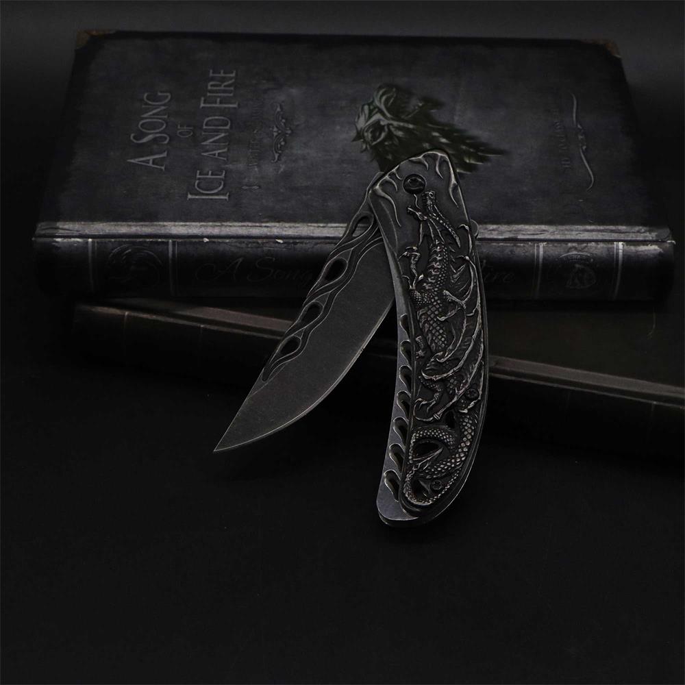 3D Western Dragon Folding Knife - Tophatter Daily Deals