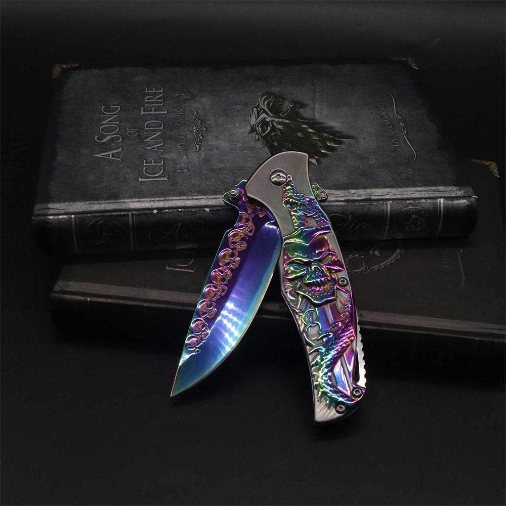 Snake Skull Relief Folding Knife - Tophatter Daily Deals