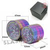 Rainbow Stainless Steel Magnetic Spice Herb Grinder w/ Maze 4 pc - 2" Smoking Accessories - Tophatter Daily Deals