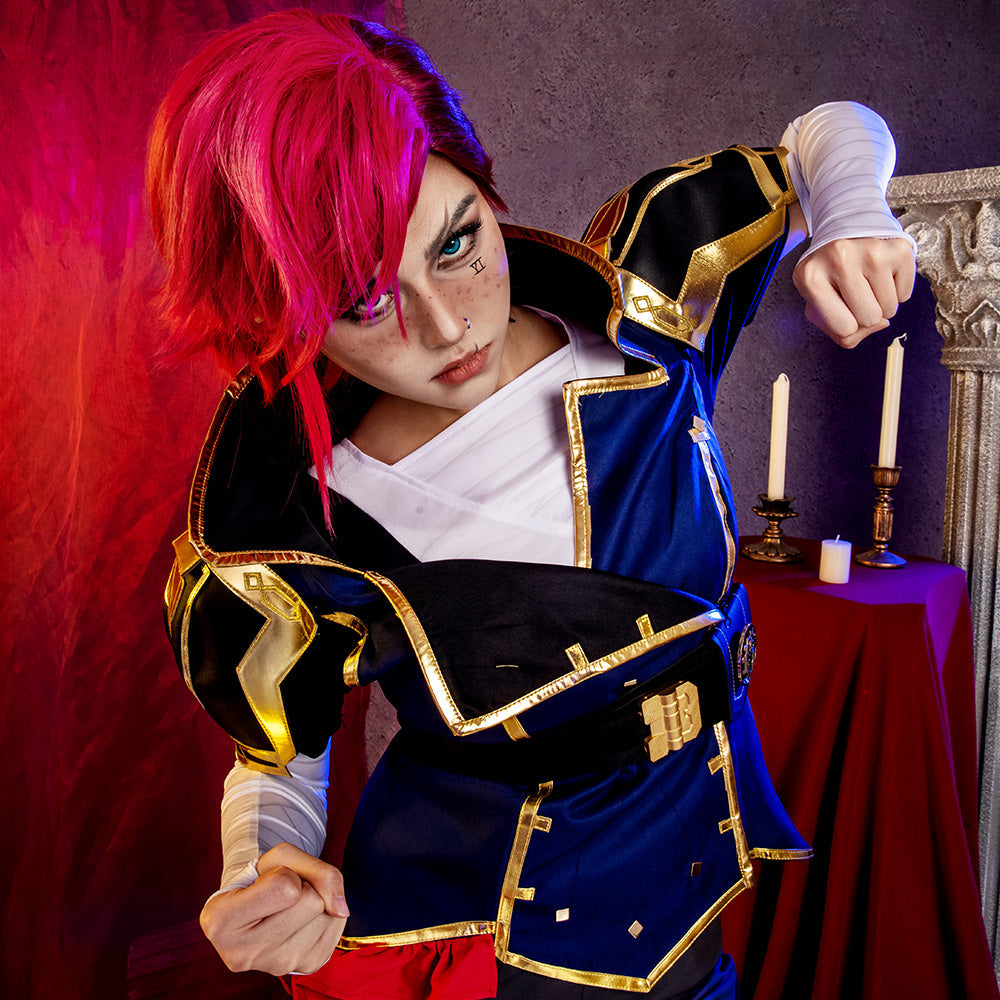 [In stock]Arcane Season 2 League of Legends LOL Vi Cosplay Costume Costume - Tophatter Daily Deals