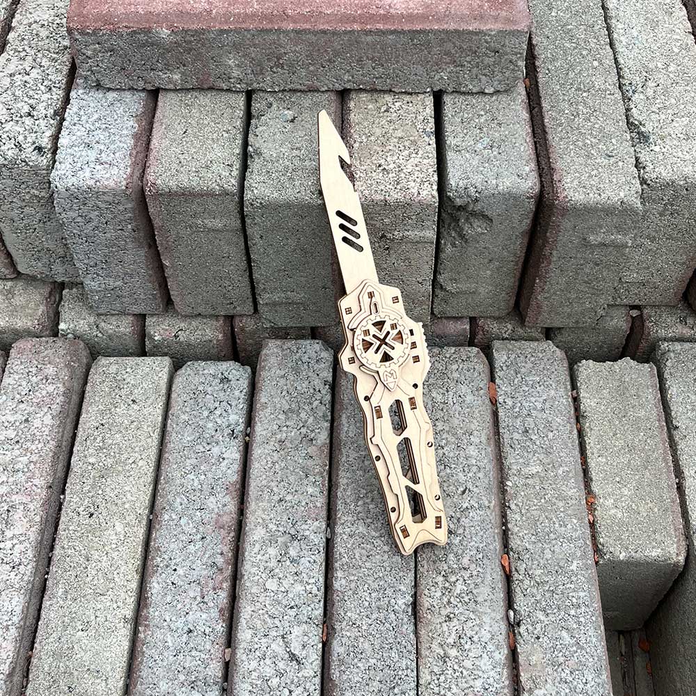 Wooden Switchblade Model Kit Wood knife - Tophatter Daily Deals