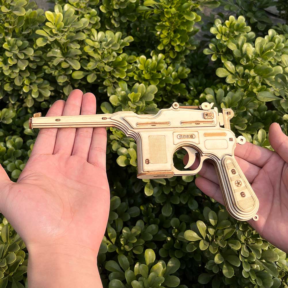 Mauser Military Pistol Wooden Model Pistol 3D Puzzle - Tophatter Daily Deals