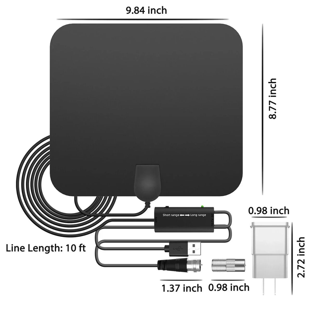 HDTV Antenna 300 Mile Indoor Amplified Fall 2025 Boost - Tophatter Daily Deals