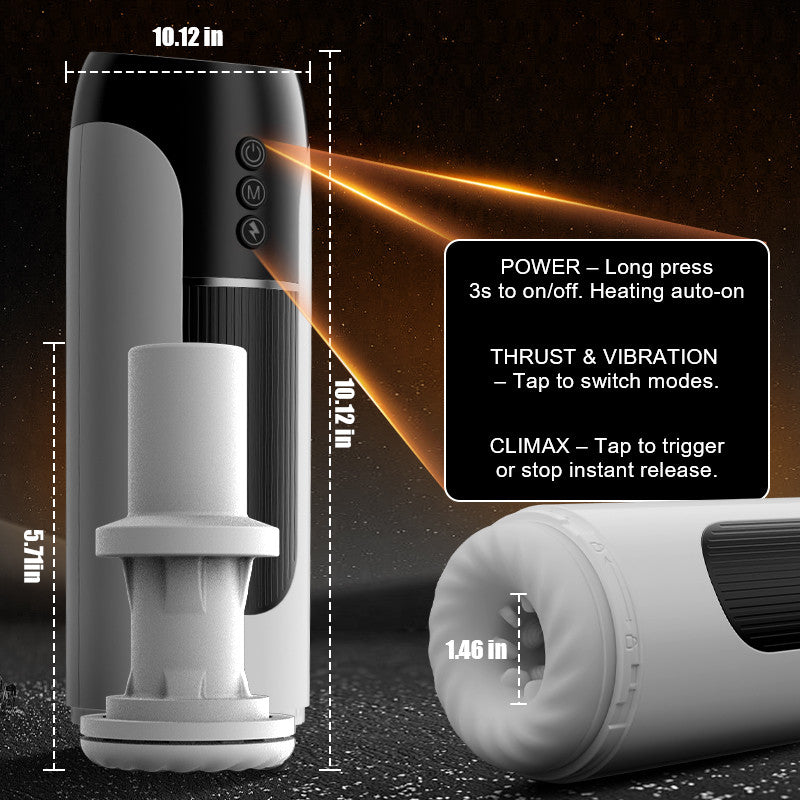 Panther - Wearable Thrusting Heating Masturbator Masturbation Cup - Tophatter Daily Deals