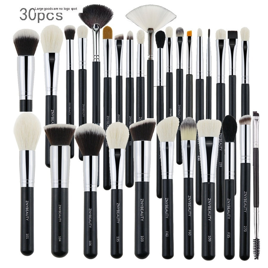 30 PCs Makeup Brush Set Soft Hair Eye Shadow Blush Face Powder Full Set 30 Pieces Type B 0 - Tophatter Daily Deals