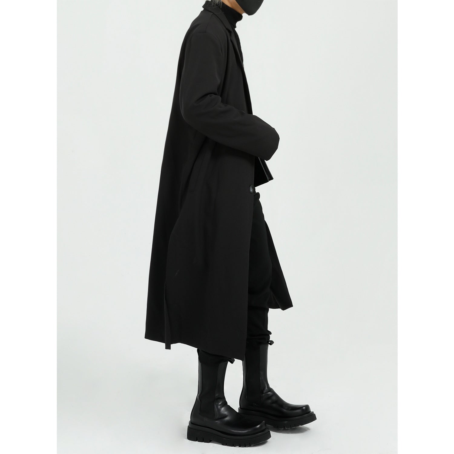 Lightweight Relaxed Men’s Overcoat - Long Polyester Spring 3D Changing Face Moving Picture Frame - Tophatter Daily Deals