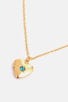 Zircon Heart Shape 14K Gold-Plated Pendant Necklace Necklaces - Tophatter Daily Deals