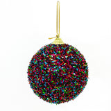 Pack Of 3 Multicoloured Tinsel Christmas Tree Baubles | 3 Piece Christmas Tree Hanging Ornament | Xmas Baubles Christmas Baubles Christmas Decorations Baubles - Tophatter Daily Deals