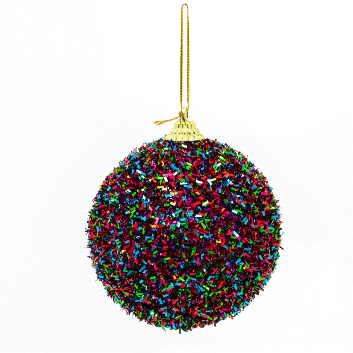 Pack Of 3 Multicoloured Tinsel Christmas Tree Baubles | 3 Piece Christmas Tree Hanging Ornament | Xmas Baubles Christmas Baubles Christmas Decorations Baubles - Tophatter Daily Deals