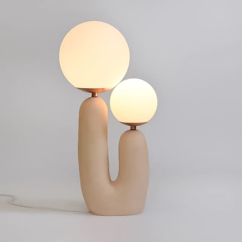 Bedside Bedroom Designer Model Room Double-head Resin Table Lamp 0 - Tophatter Daily Deals