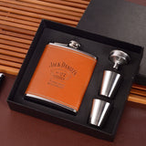 7oz Stainless Steel Bottle Set Portable Gift Box Black Core Yellow Pidgeon 0 - Tophatter Daily Deals