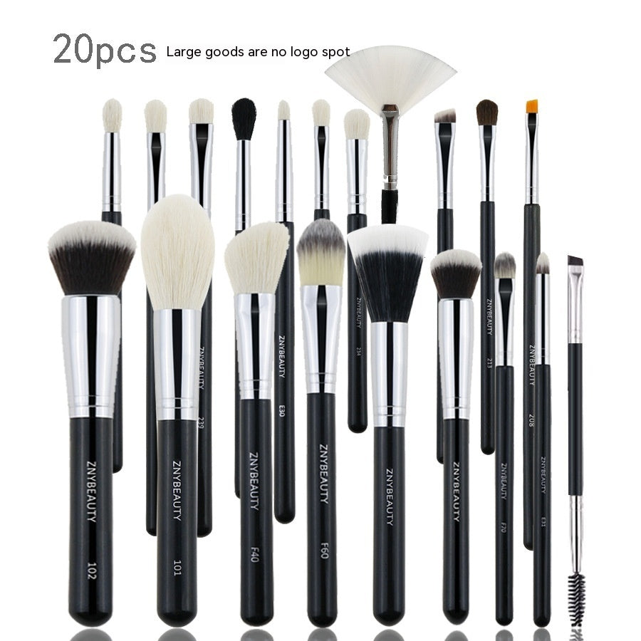 30 PCs Makeup Brush Set Soft Hair Eye Shadow Blush Face Powder Full Set 20 Pieces Big Collection 0 - Tophatter Daily Deals