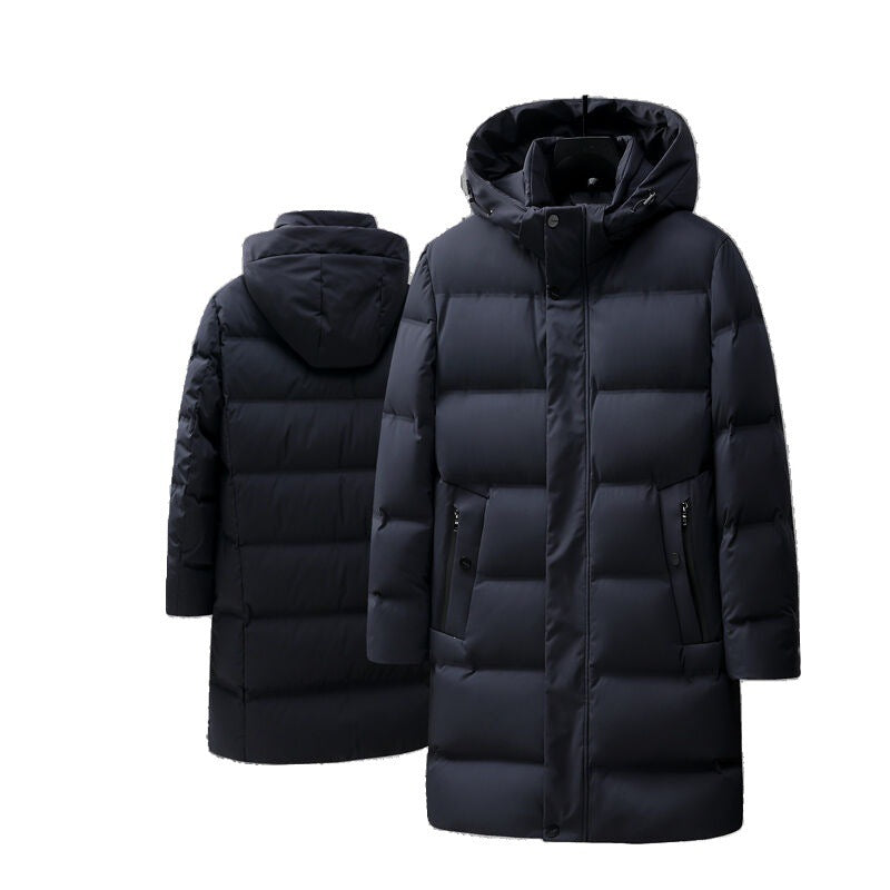 Insulating Men's Mid-Length Down Coat - Boxy, Polyester 3D Changing Face Moving Picture Frame - Tophatter Daily Deals