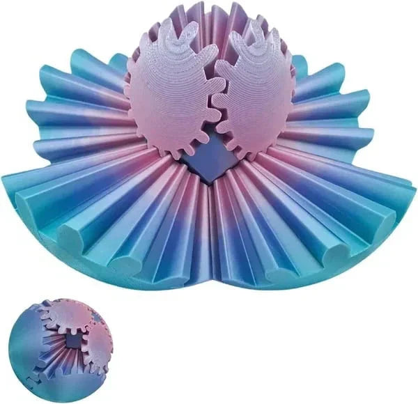 Fidget Gear Ball Steampunk 3D Printed Stress Relief B - Tophatter Daily Deals