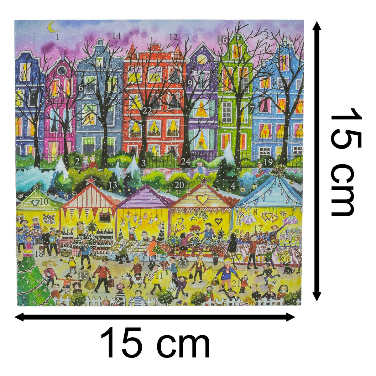 Christmas Market Advent Calendar Greetings Card | Christmas Advent Calendar Advent Calendar - Tophatter Daily Deals