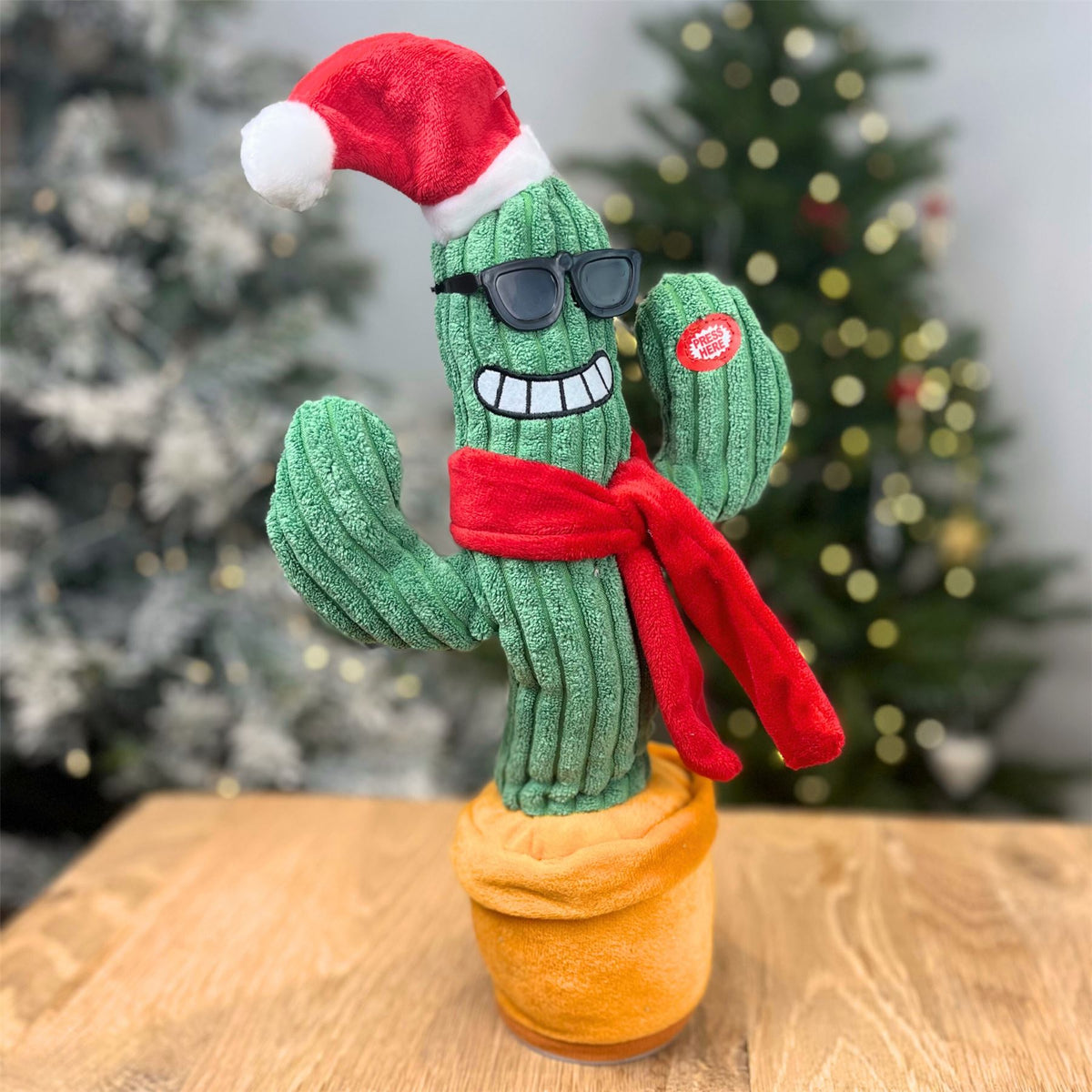 Dancing Christmas Cactus | Animated Musical Xmas Decoration with Sound & Motion Musical Decoration - Tophatter Daily Deals