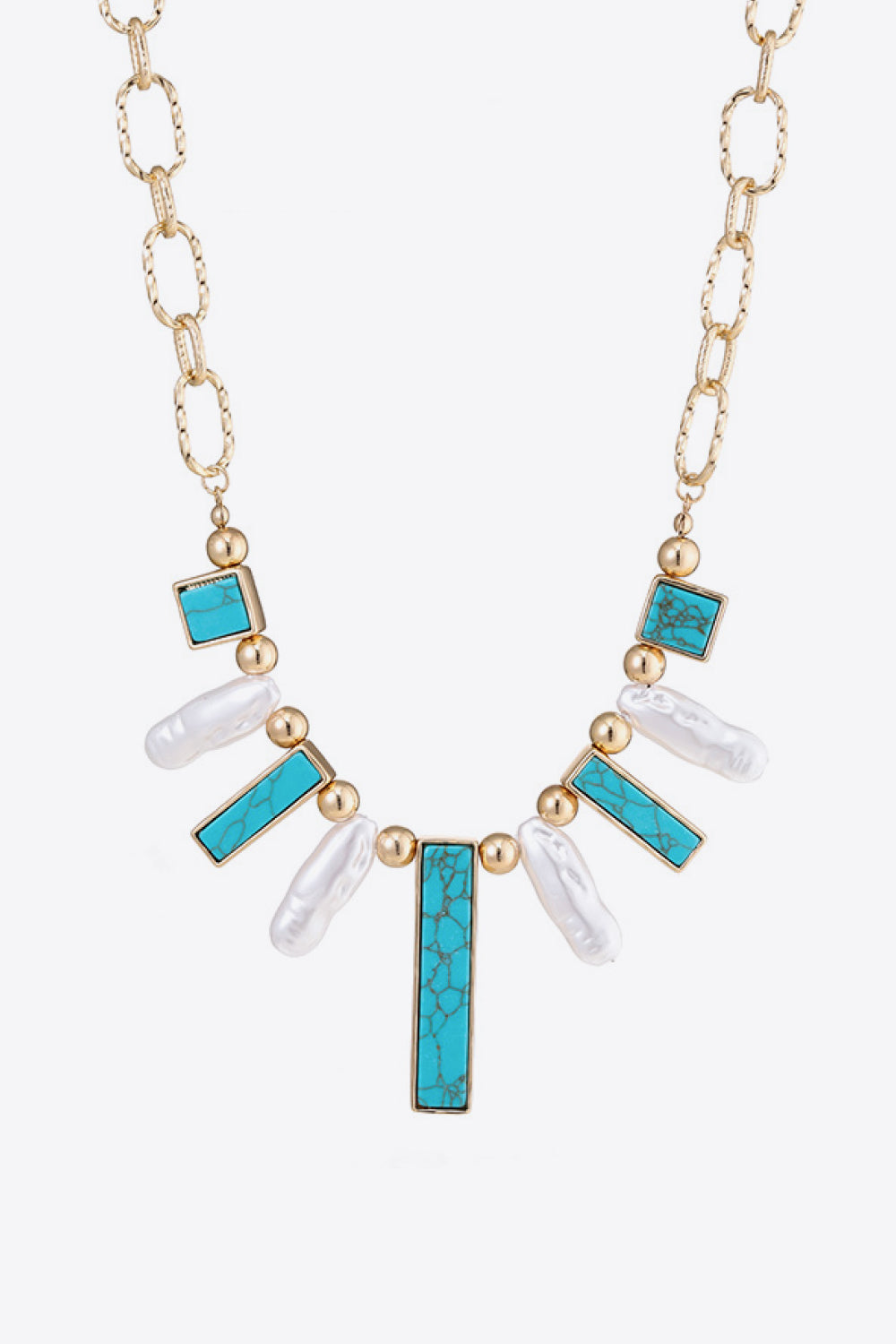 Turquoise Alloy Necklace Necklaces - Tophatter Daily Deals