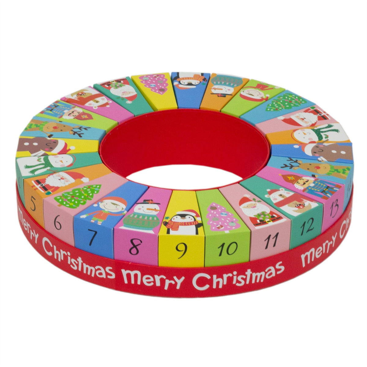 Round Fill Your Own Christmas Advent Calendar | Reusable Festive Wheel Calendar Advent Calendar - Tophatter Daily Deals