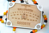 Halloween Countdown Calendar Rustic Wall Decor 2025 White Frame 3D Changing Face Moving Picture Frame - Tophatter Daily Deals