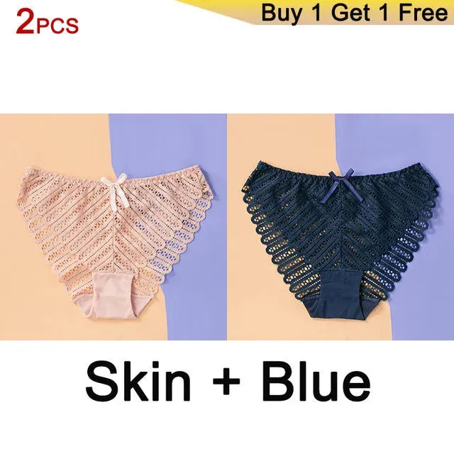 Sexy Lingerie Panties Women's Ladies Panties 2 Items Blue skin One size 0 - Tophatter Daily Deals