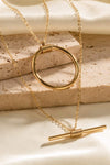 Double-Layered Stainless Steel Necklace Necklaces - Tophatter Daily Deals