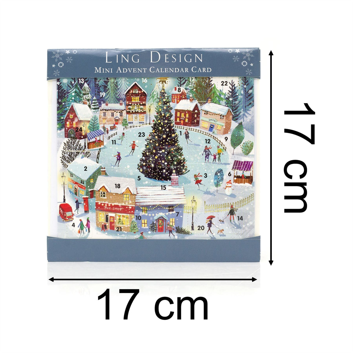 Skating in the Snow Advent Calendar Greetings Card | Christmas Advent Calendar Advent Calendar - Tophatter Daily Deals
