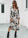 Surplice Neck Long Sleeve Midi Dress Casual Dresses - Tophatter Daily Deals