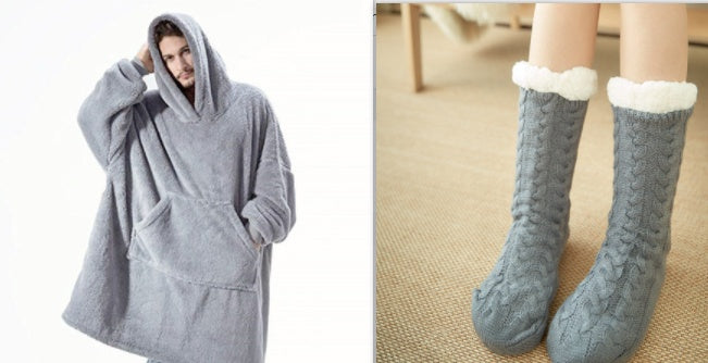 Warm Cozy Women Blanket Hoodie - Oversized Fleece Lounging 3D Changing Face Moving Picture Frame - Tophatter Daily Deals
