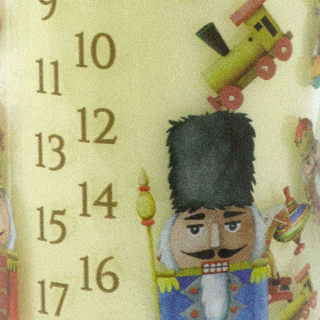 Santa's Workshop Christmas Advent Candle | Pillar Candle in Glass Jar - 21cm Advent Candle - Tophatter Daily Deals