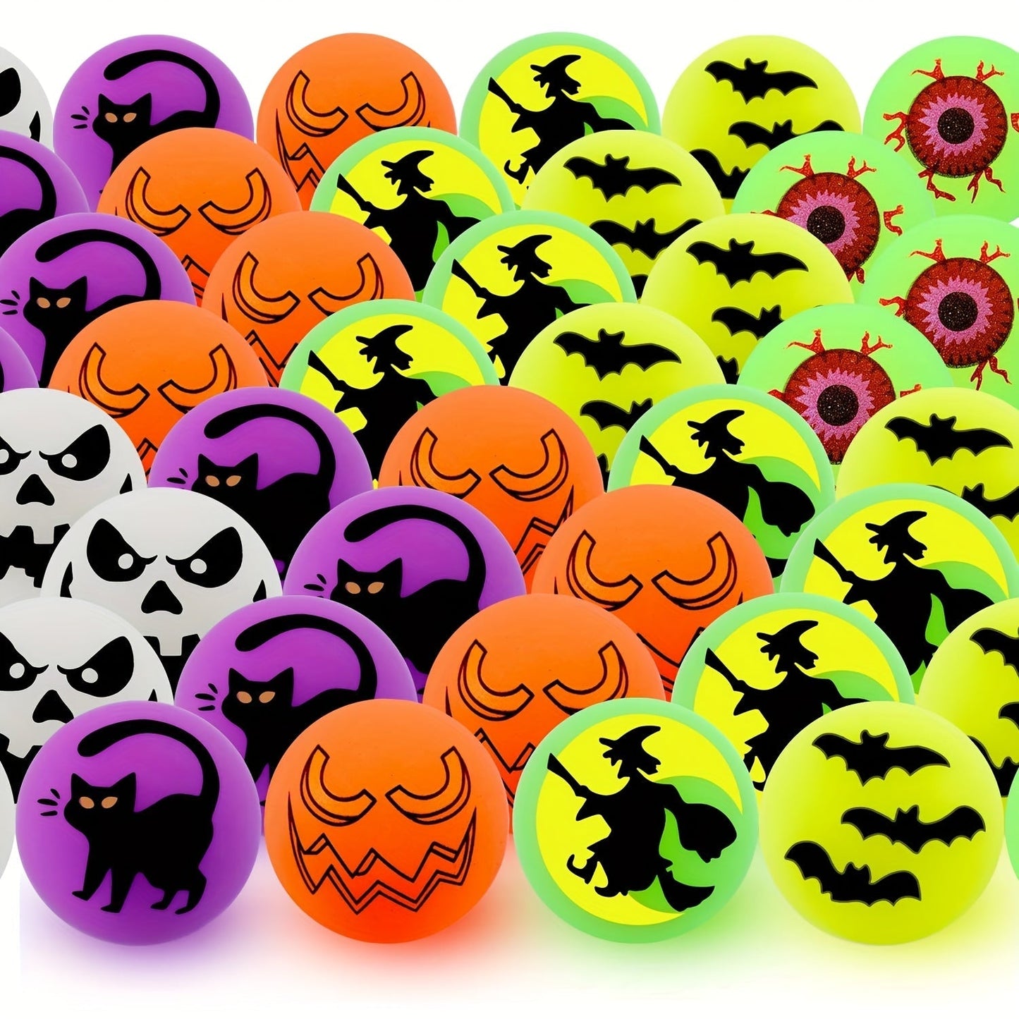 Glowing Halloween Bouncing Balls (48pcs) Baby & Kids > Baby & Kid's Toys > Activity Toys - Tophatter Daily Deals