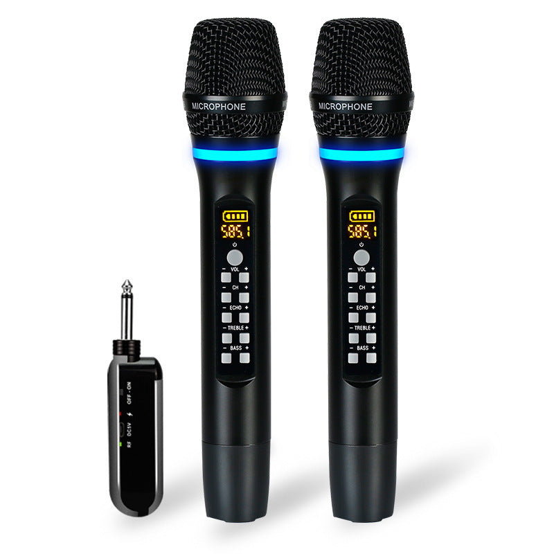 Adjustable Frequency With Reverb High And Low Adjustment Wireless Microphone One Tow Two One tow two standard version 0 - Tophatter Daily Deals