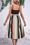 Tied Striped Spaghetti Strap Dress Casual Dresses - Tophatter Daily Deals